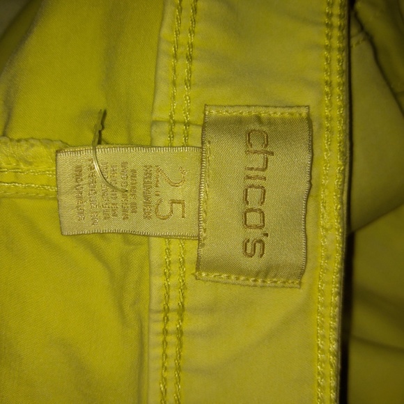 Chico's Pants & Jumpsuits Chicos Lime Green Skimmer Pants Poshmark